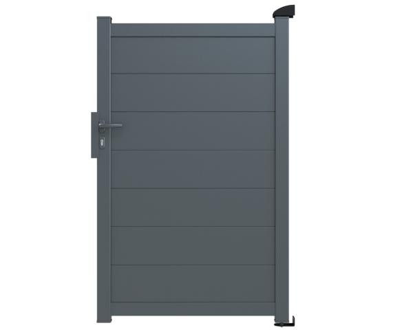 Portillon aluminium plein anthracite HT 1m80