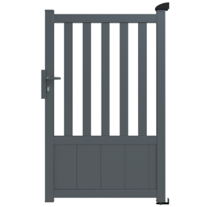 Portillon aluminium semi-ajouré anthracite HT 1m40